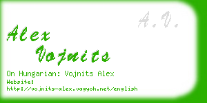 alex vojnits business card